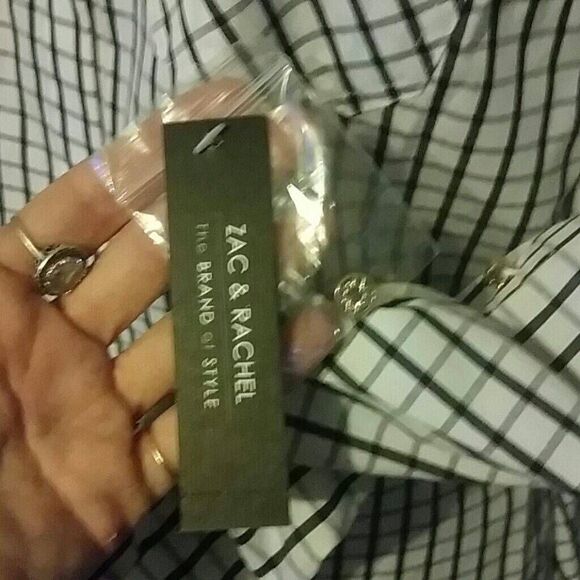 Zac & Rachel black and white top M - Picture 4 of 4